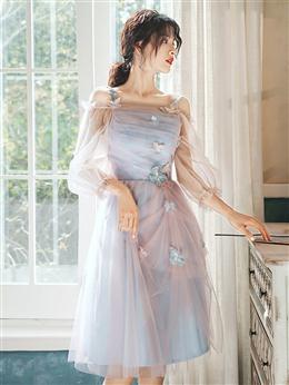 Picture of Cute Pink and Blue Short Tulle Homecoming Dresses Party Dresses, Lovely Tulle Prom Dress